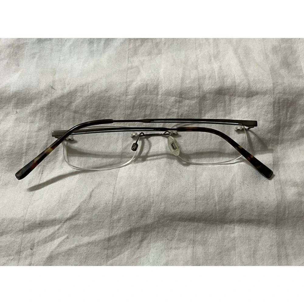 Charmant Rimless Eyeglasses Frames Only, CH10960, 52-18-140, Titanium, Gray